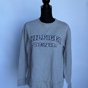 Vintage Tommy Hilfiger grey sweatshirt frayed edges